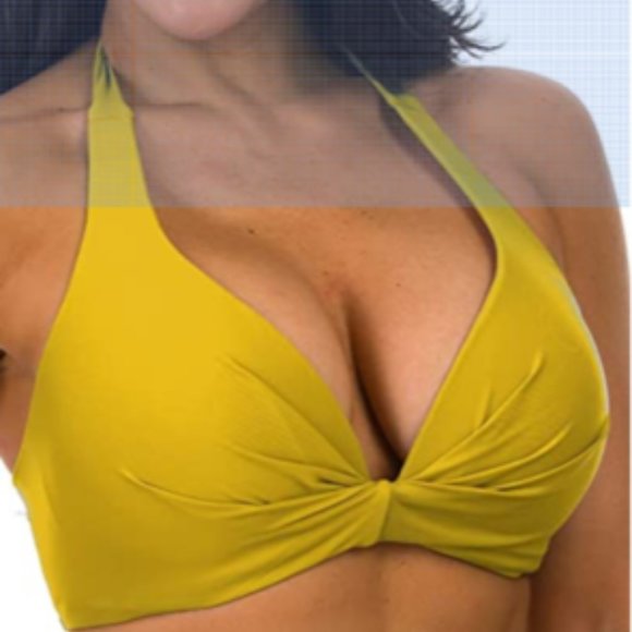 H2oh Halter top bikini in Pacific Blue, worn ONCE! molded cups 32-40 DD-E - Picture 8 of 9